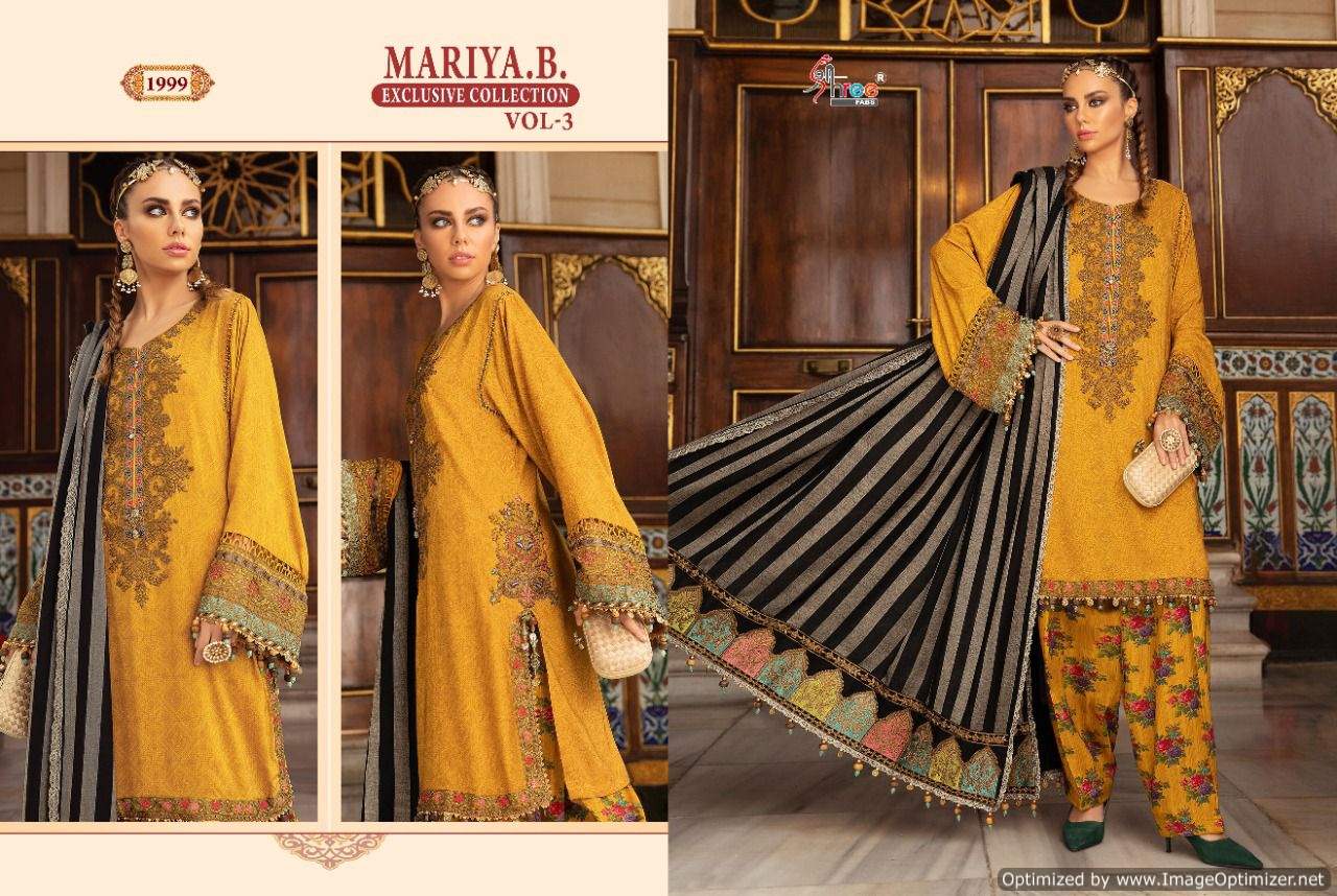 Shree Mariya B Exclusive Collection 3 Festive Wear Georgette Pakistani Salwar Kameez Collection